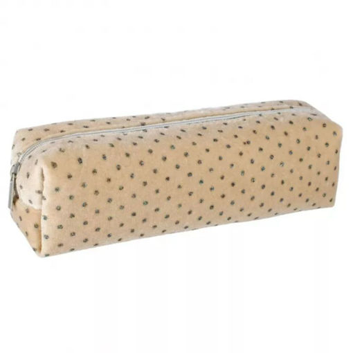 Picture of STARPAK PENCIL CASE PLUSH GOLD WITH CRYSALS